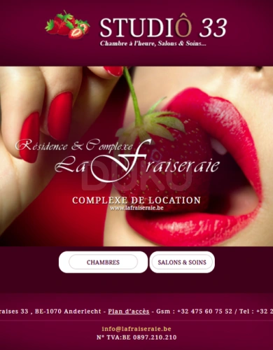 Studio33 - La Fraiseraie +32 0475/607.552 Espaces de Charmes & de Romantismes